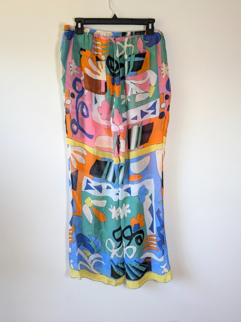 ZARA Multicolor Abstract Print Set NWT – Button-Up Shirt & Wide-Leg Pants L - Picture 3 of 11